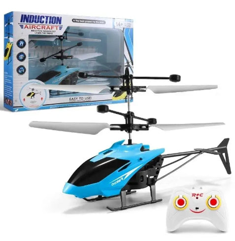 RC Gesture-Control Flying Helicopter Toy with Remote, Red or Blue - product photo