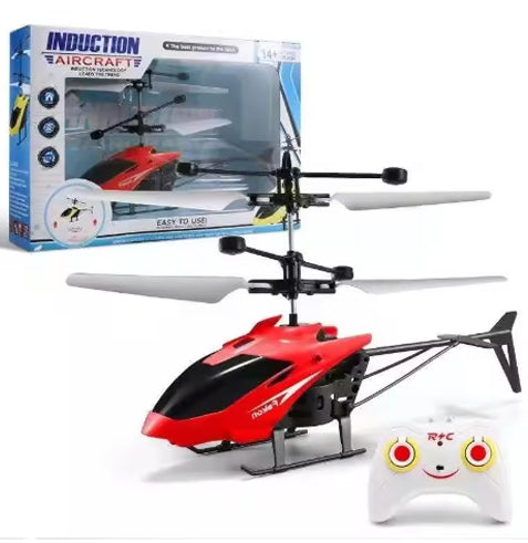RC Gesture-Control Flying Helicopter Toy with Remote, Red or Blue - product photo