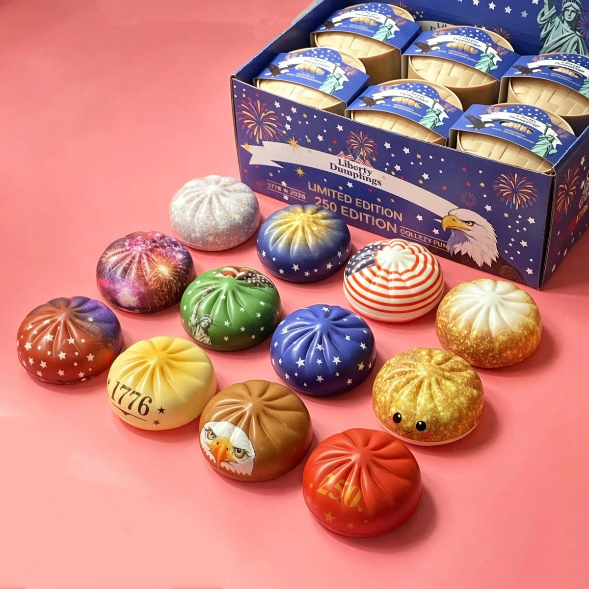 Fourth of July Mystery Dumpling Slow-Rise Squishy Toy - product photo