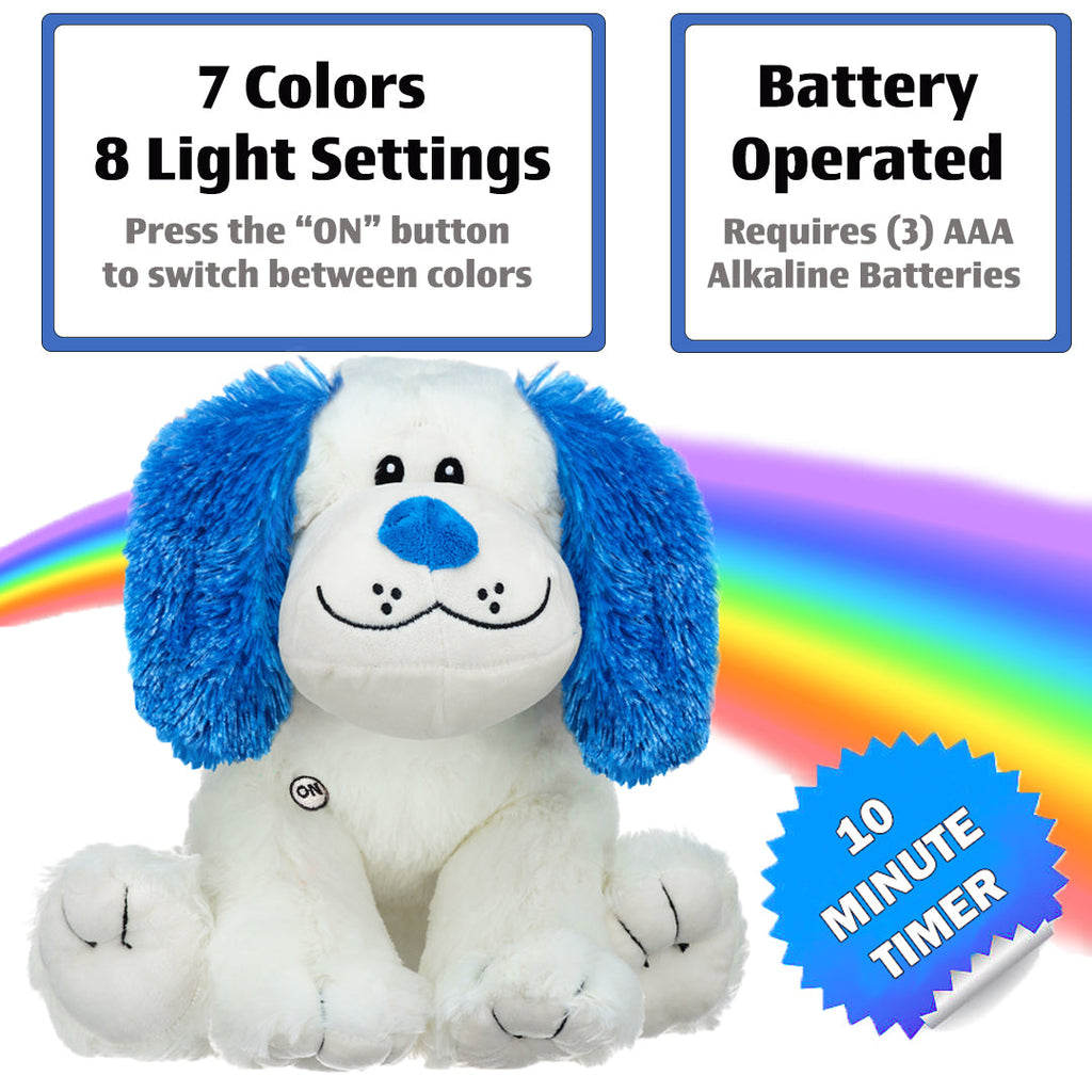 Rainbow Lites LED Glow Puppy Plush Night-Light, 2-Pack, 16-Inch