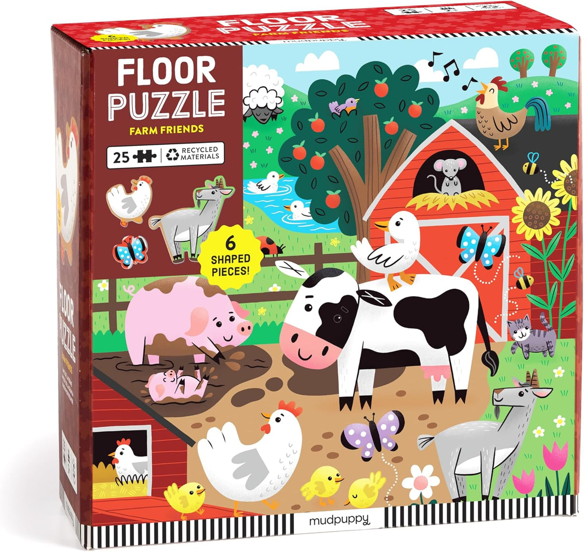 Farm Friends Toddler Floor Puzzle, 12 Large Pieces, Ages 2+ - product photo