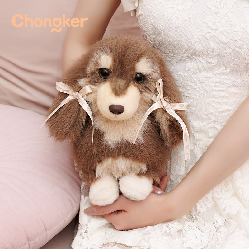 Dachshund Shoulder Bag – Plush Dog Purse for Girls by Chongker, image 6 of 9