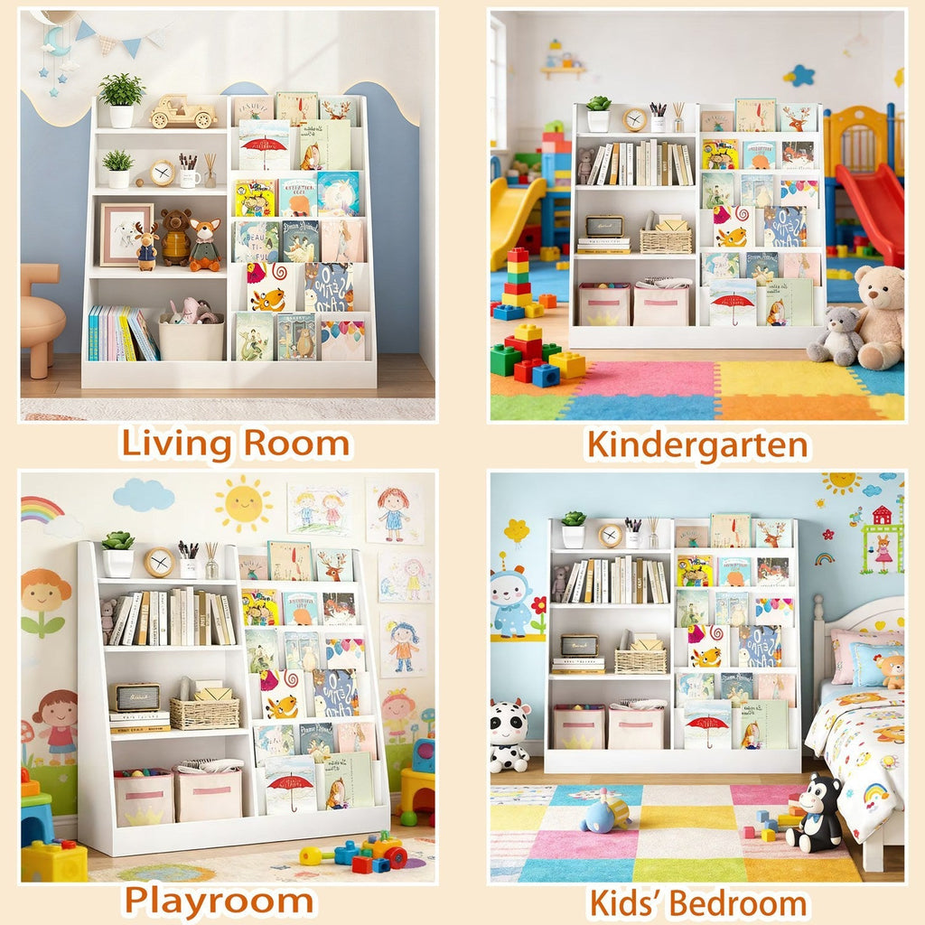 Storytime Wooden Bookshelf & Toy Organizer