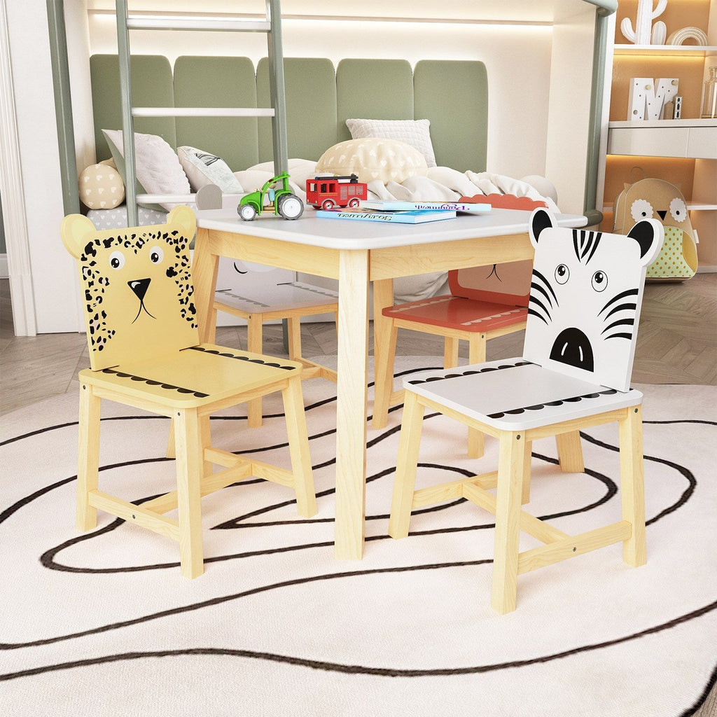 Animal Friends Kids Table & Chairs — 5 Pieces