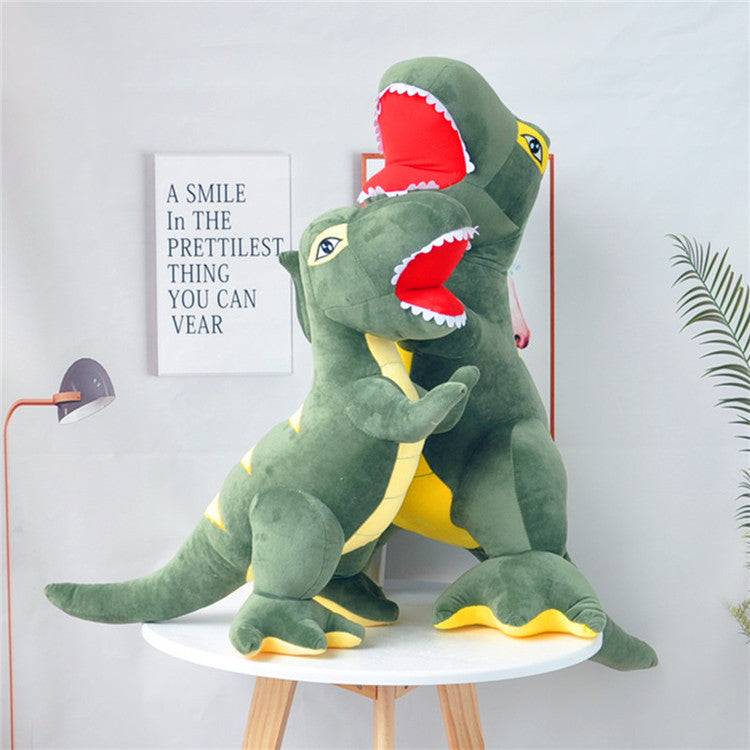 dinosaur plush with reversible sequins product photo showing the full item
