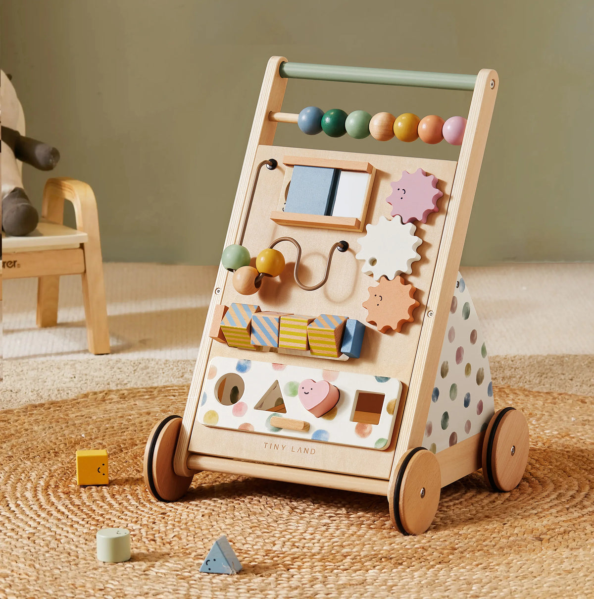 Tiny Land Versatile Natural Wooden Baby Walker — product image 1 of 7