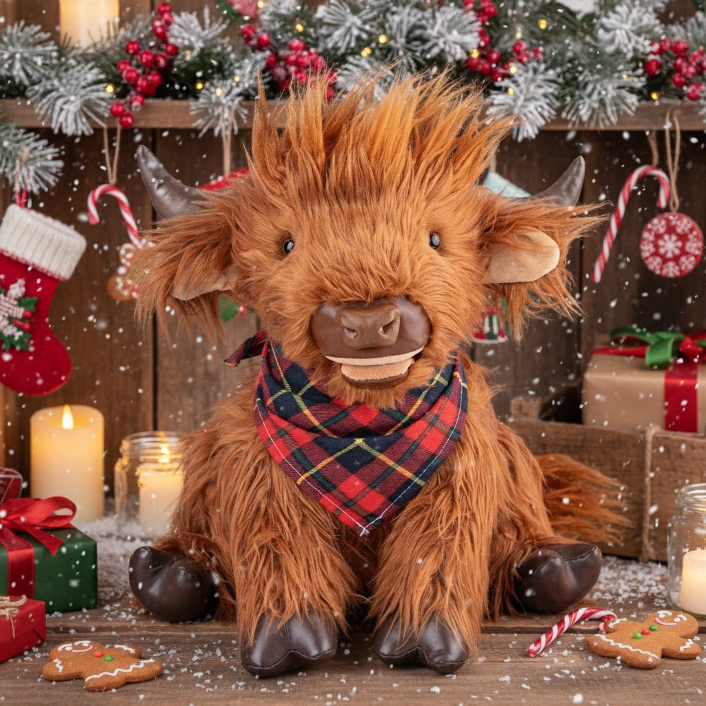 17.7 Inches Highland Cow Plush Handmade Collectable– Weighted Toy for Kids & Adults — product photo 1 of 10
