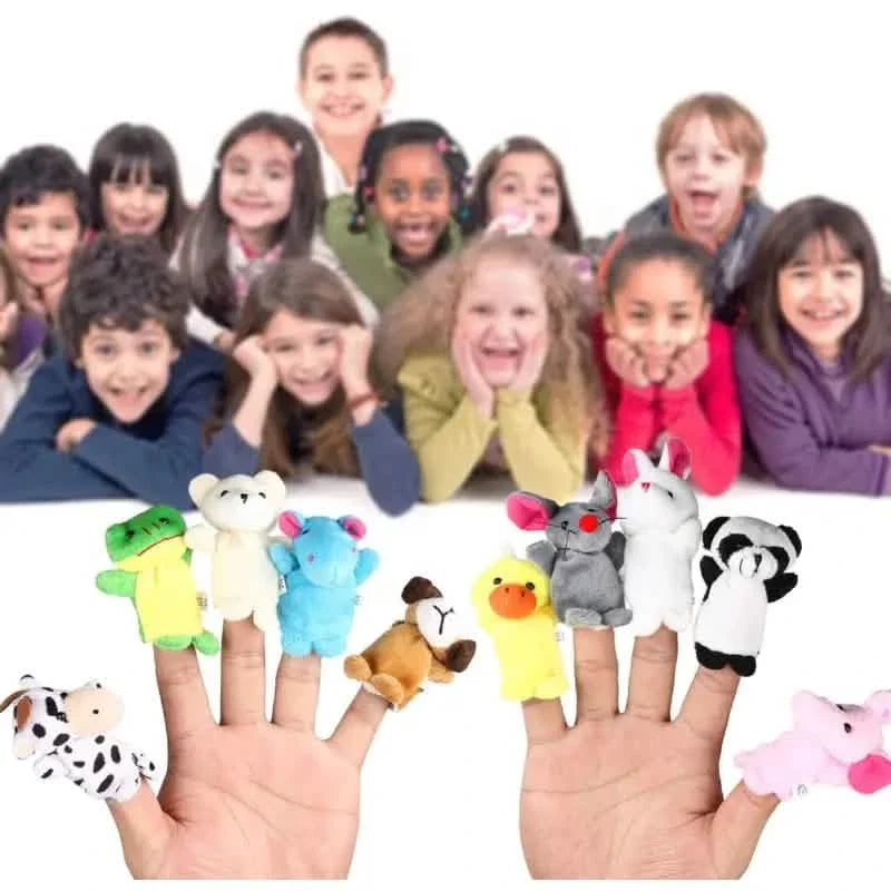 Side view of the cute plush finger puppets