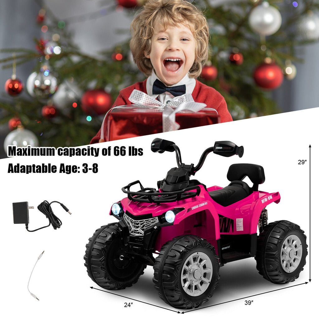 12V Kids' Adventure ATV — Pink