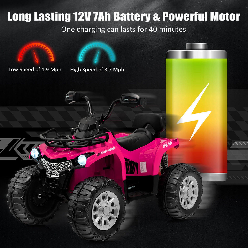 12V Kids' Adventure ATV — Pink