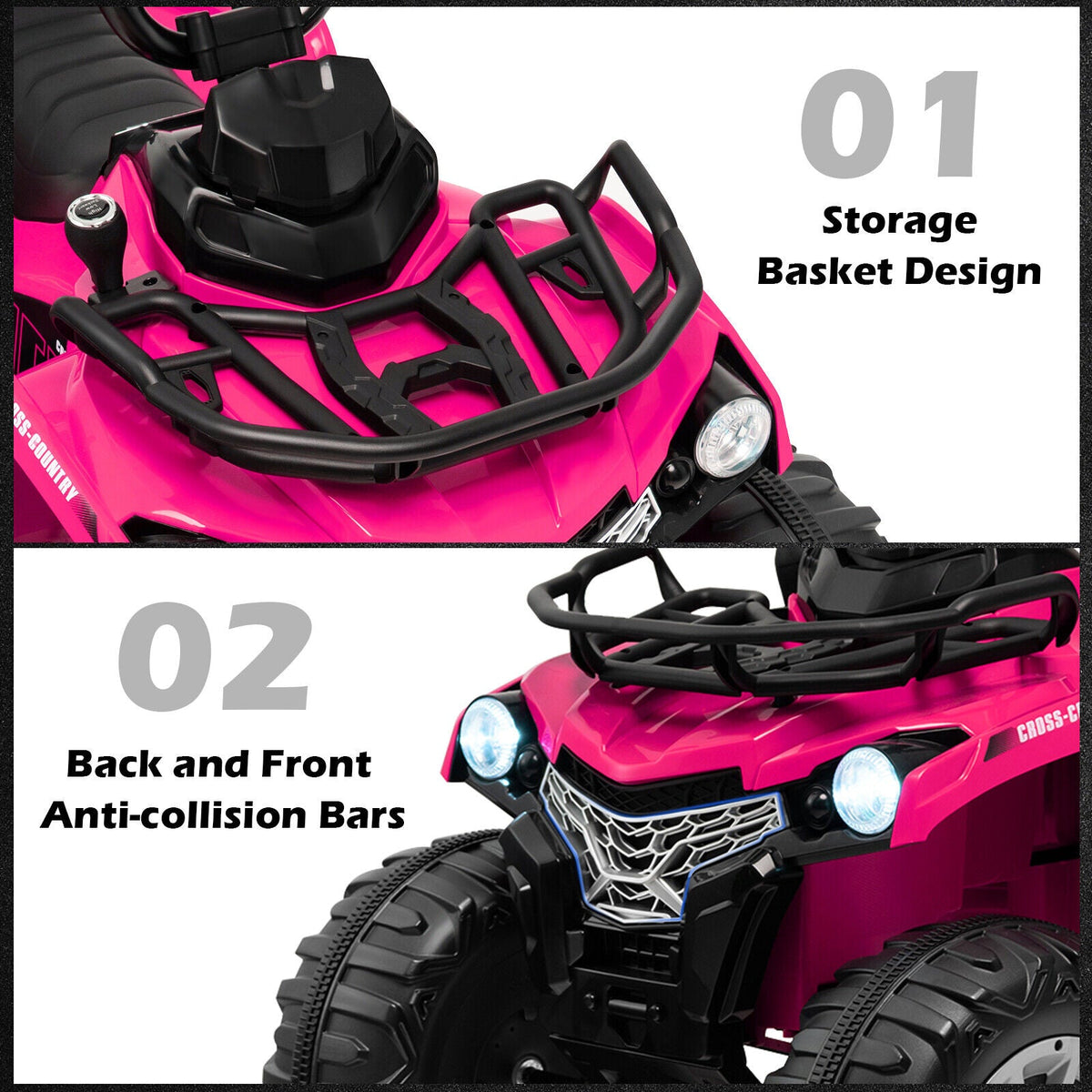 12V Kids' Adventure ATV — Pink