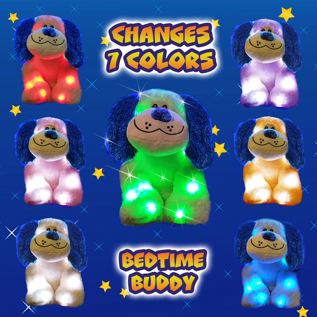 Rainbow Lites LED Glow Puppy Plush Night-Light, 2-Pack, 16-Inch