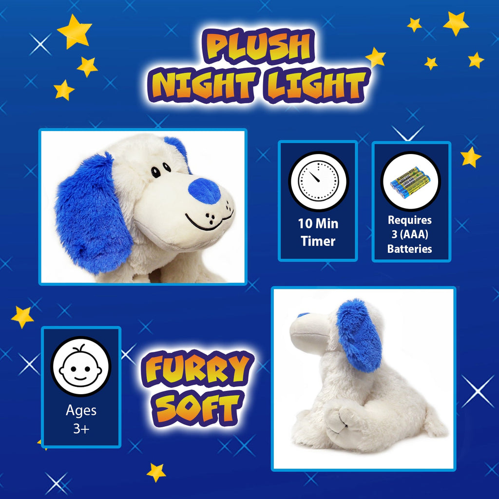 Rainbow Lites LED Glow Puppy Plush Night-Light, 2-Pack, 16-Inch