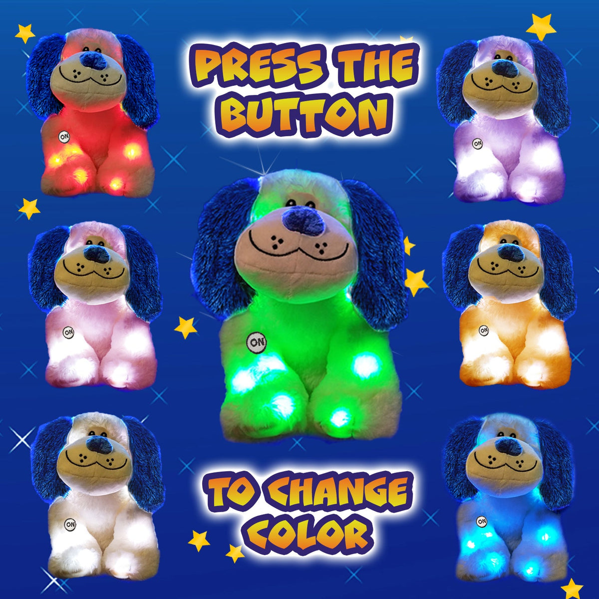 Rainbow Lites LED Glow Puppy Plush Night-Light, 16-Inch