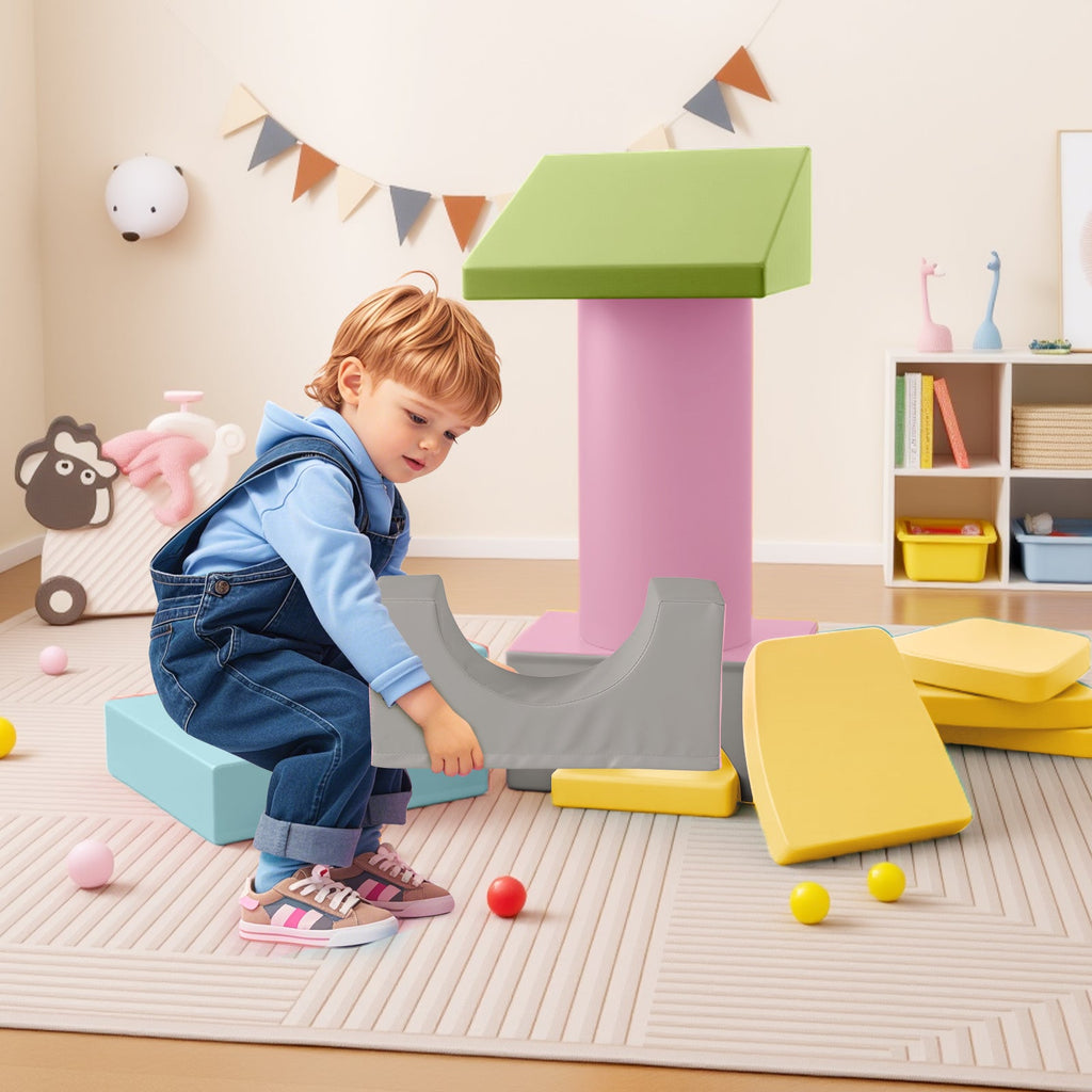 Rainbow Tumble Foam Blocks — 10 Pieces