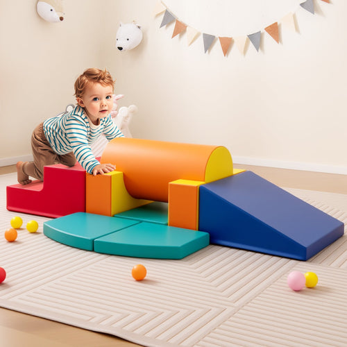 Rainbow Tumble Foam Blocks: 10 Pieces
