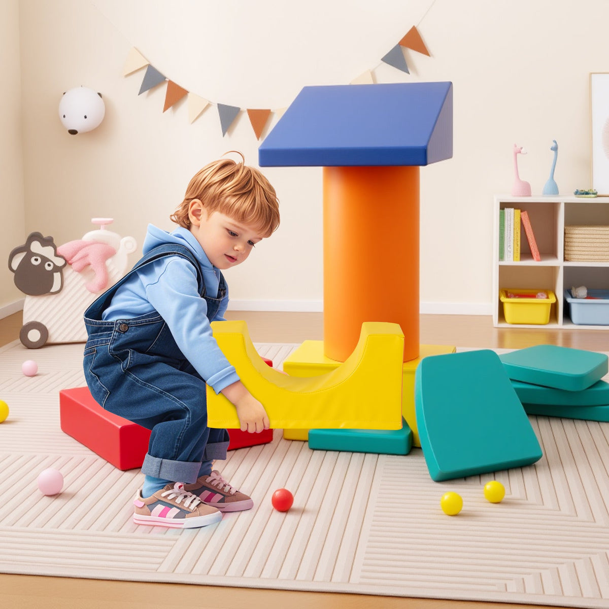 Rainbow Tumble Foam Blocks — 10 Pieces