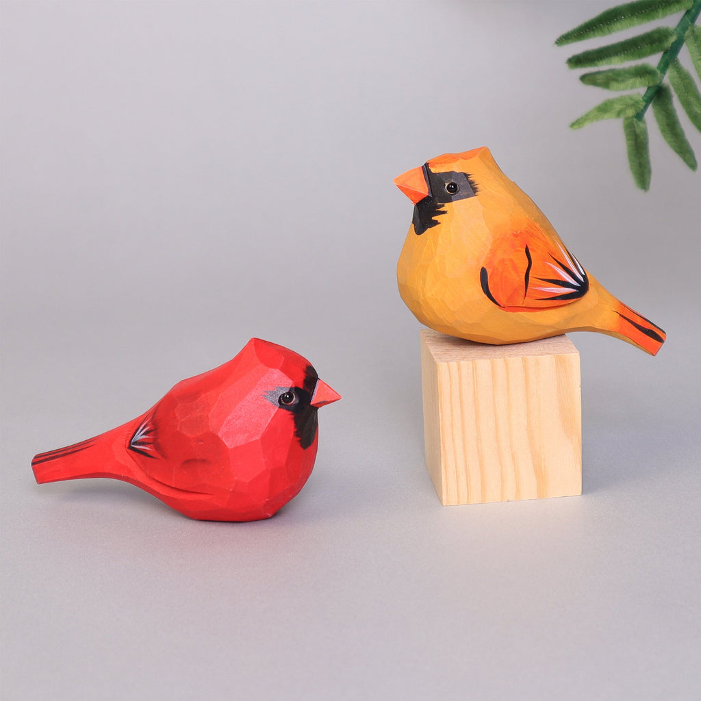 Hand-Carved Cardinal Bird DIY Painting Kit Craft Kit by Kitsville, image 6 of 8