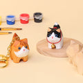Hand-Carved Cat Painting Kit – Paint Two Cats, Create a Keychain by Kitsville, image 1 of 11