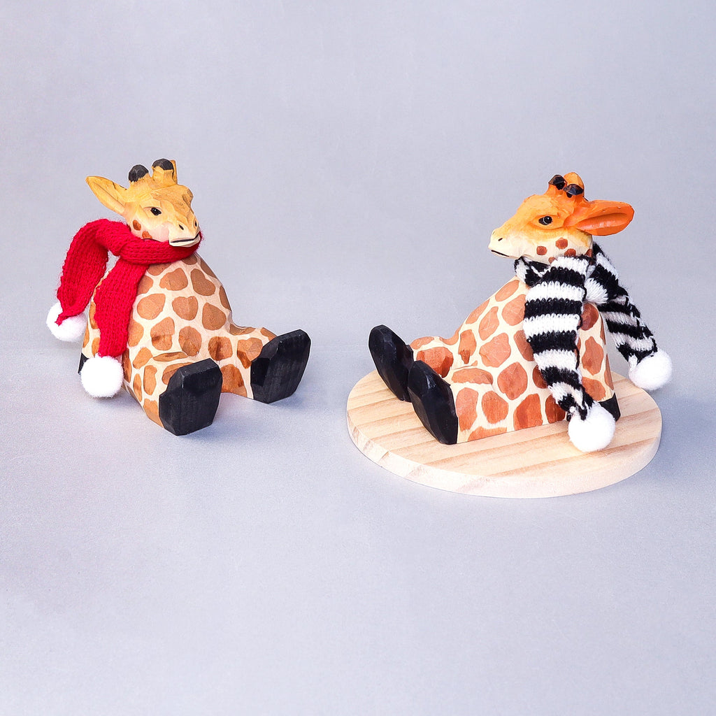 Paint Your Own Wood Carved Giraffe DIY Painting Kit by Kitsville, image 2 of 11