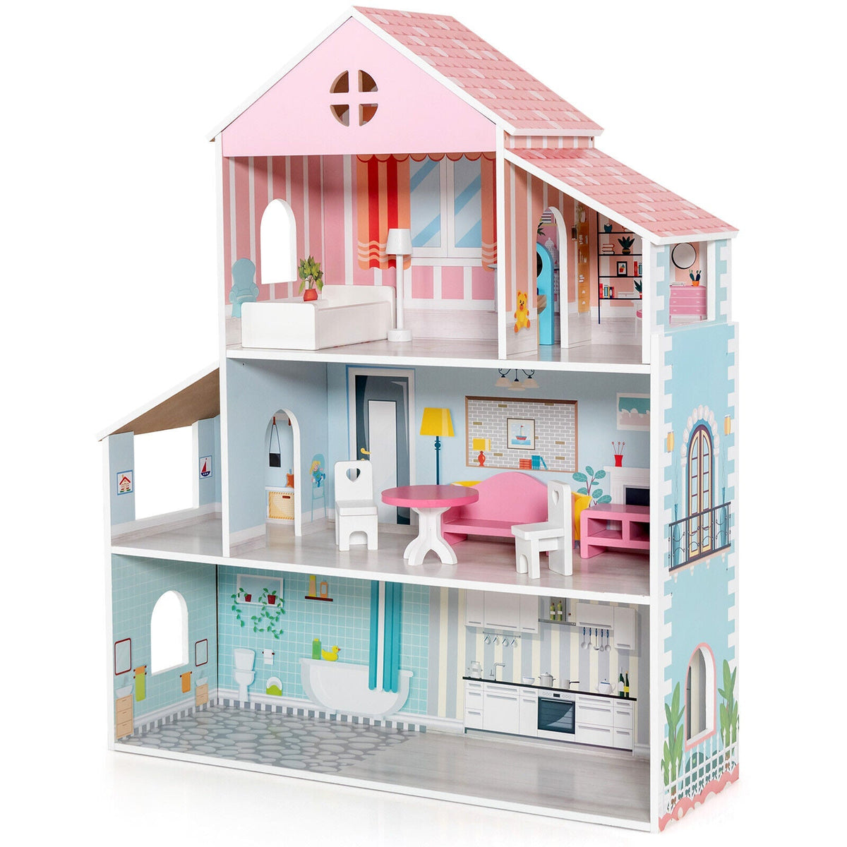 Storybook Three-Story Dollhouse
