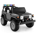 12V Toyota FJ40 2-Seat Ride-On with Remote — Black