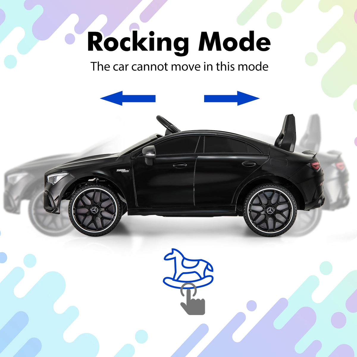 12V Kids Ride on Car Mercedes-Benz AMG CLA 45 with Remote-Black