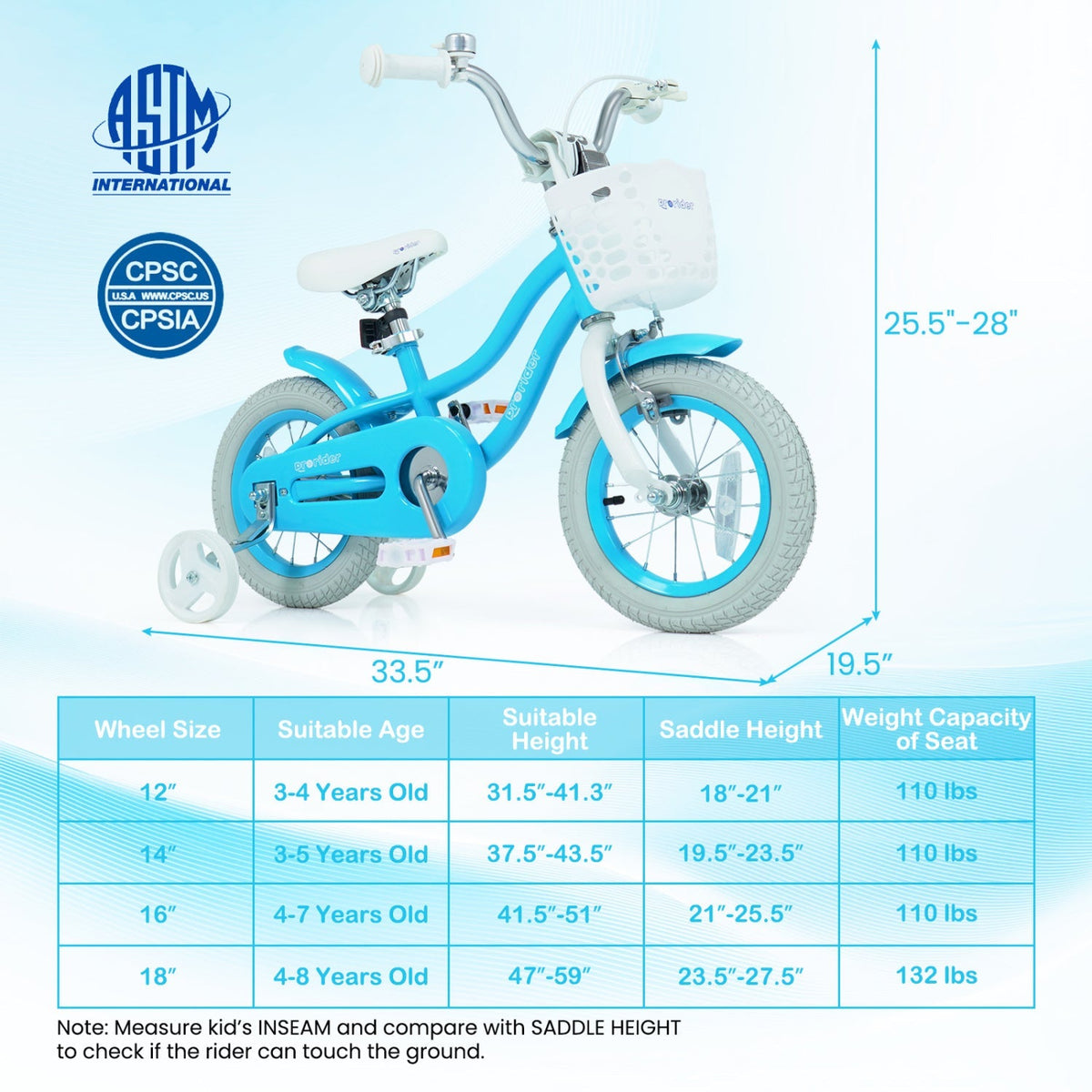 Little Explorer Kids Bike with Training Wheels
