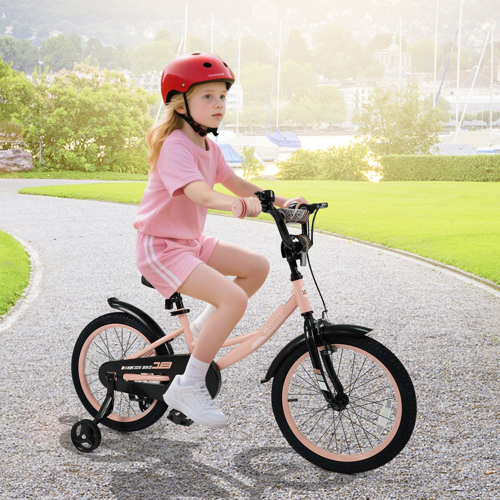 Little Explorer Pink Bike with Training Wheels