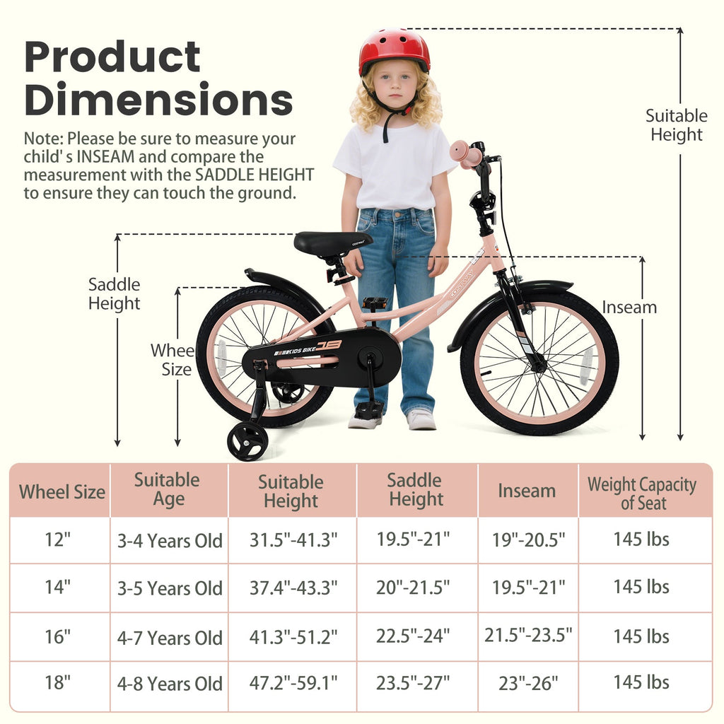 Little Explorer Pink Bike with Training Wheels