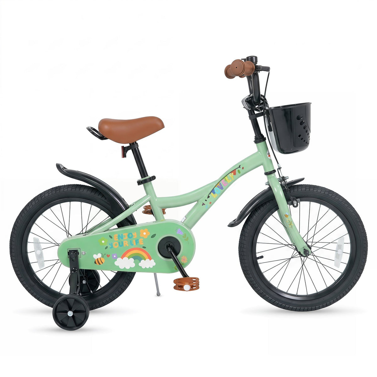 Green 12-Inch Bike & Basket