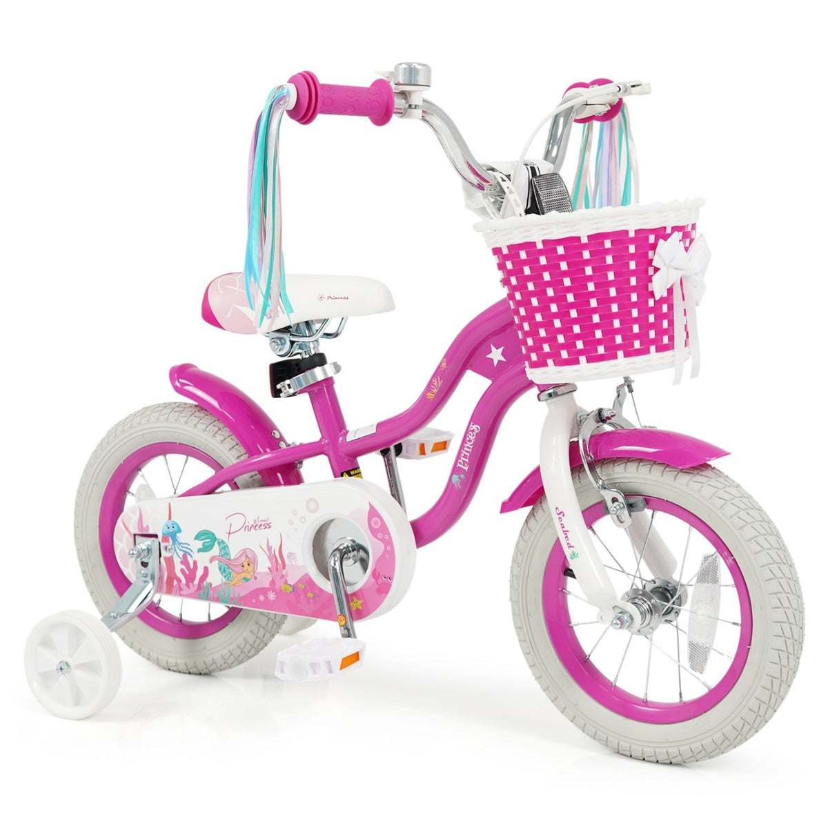Rosebud Bike with Basket & Training Wheels