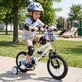 Little Explorer White Bike with Training Wheels
