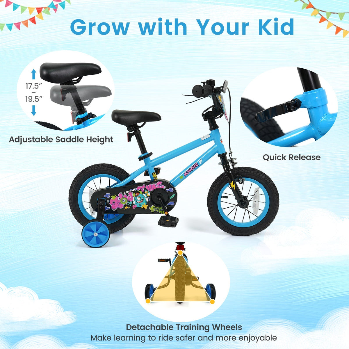 Little Explorer Bike with Training Wheels