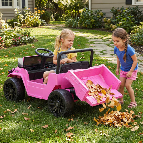 12V Electric Ride On Truck with Dump Bed and Remote Control - Pipkin & Puddle: Dreamland