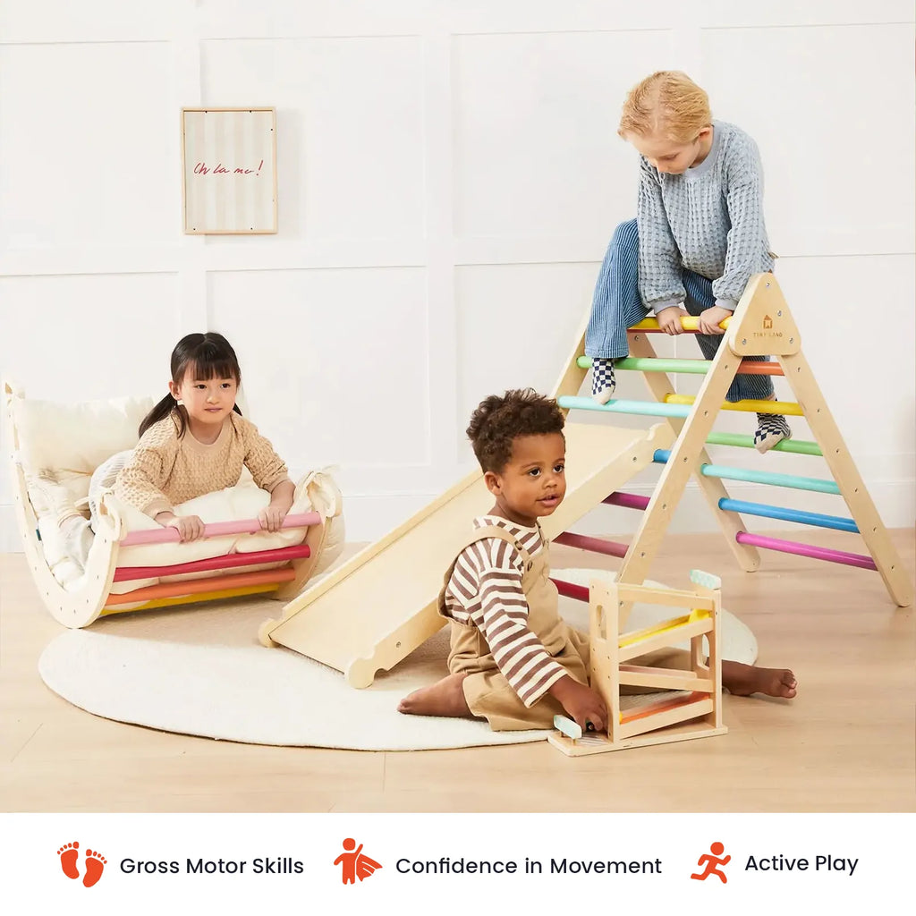 Tiny Land 7-in-1 Rainbow Climbing Set with Play Pad — product image 2 of 12