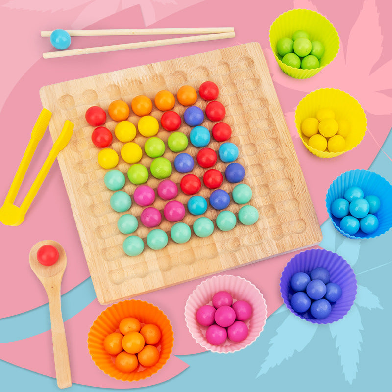 Wooden Color-Match Board Game