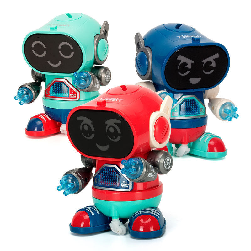 electric dancing robot with music and lights product photo showing the full item
