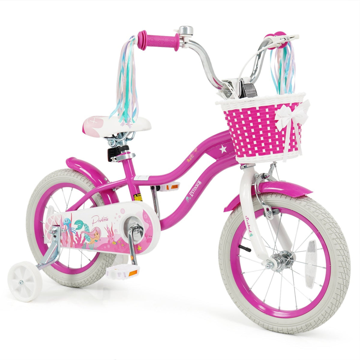Rosebud Bike with Basket & Training Wheels