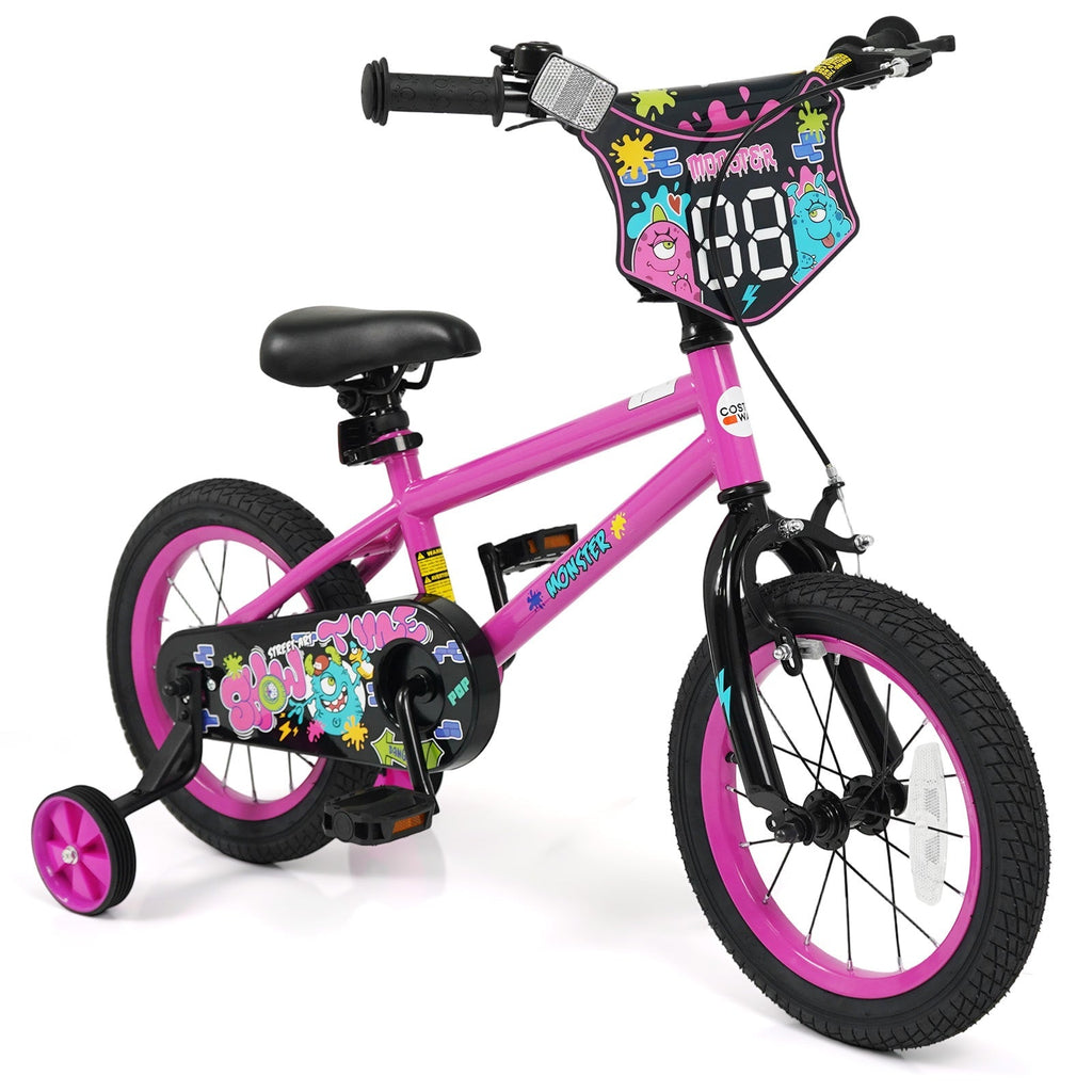 Little Explorer Pink Bike with Training Wheels