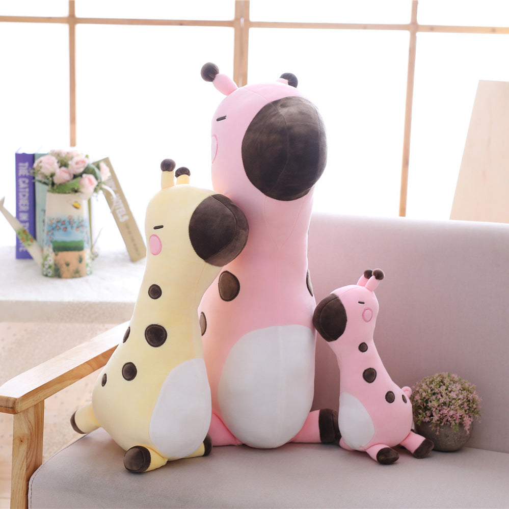 plump sika deer plush pillow product photo showing the full item