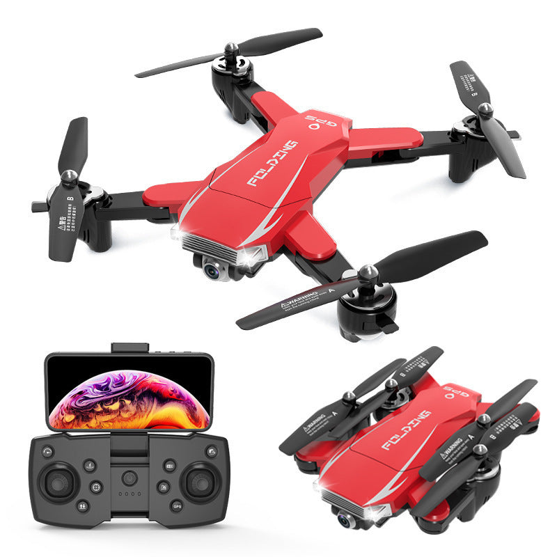 4K folding camera drone quadcopter arranged for display