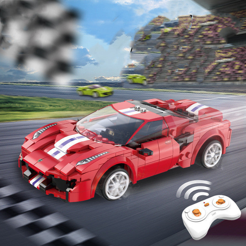 The building block remote control sports car shown in detail