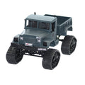 Army-green RC cargo truck in front three-quarter view