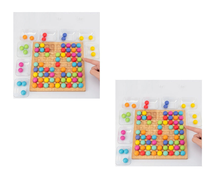 Wooden Color-Match Board Game