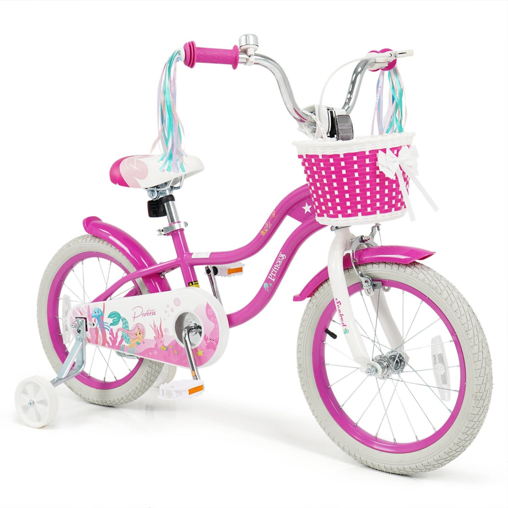 Rosebud Bike with Basket & Training Wheels