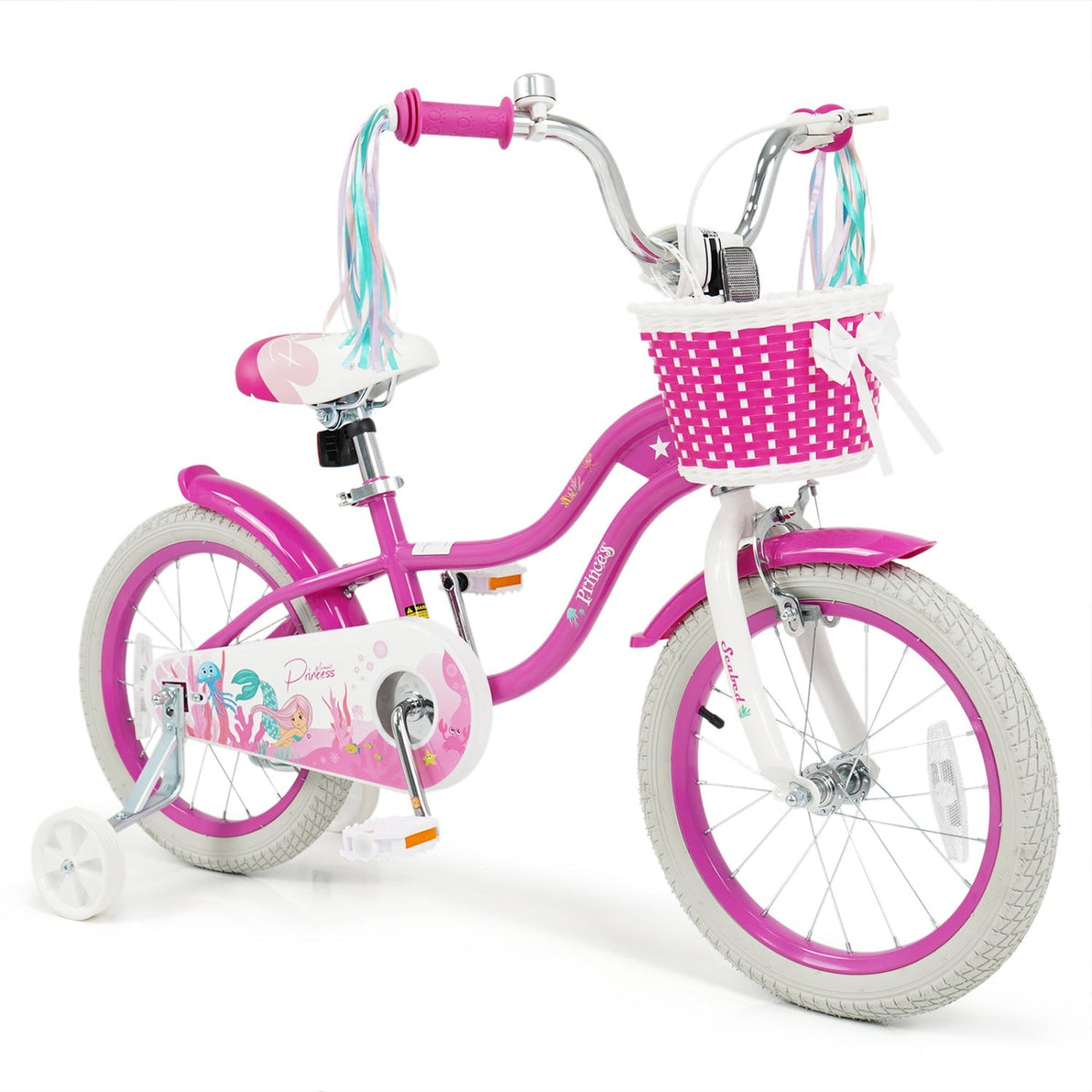 Rosebud Bike with Basket & Training Wheels