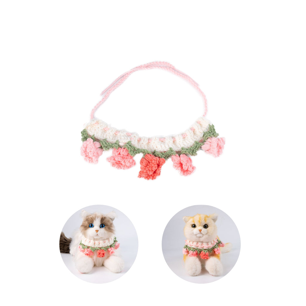 Pink Bellflower Scarf for Cats & Dogs by Chongker, image 1 of 3