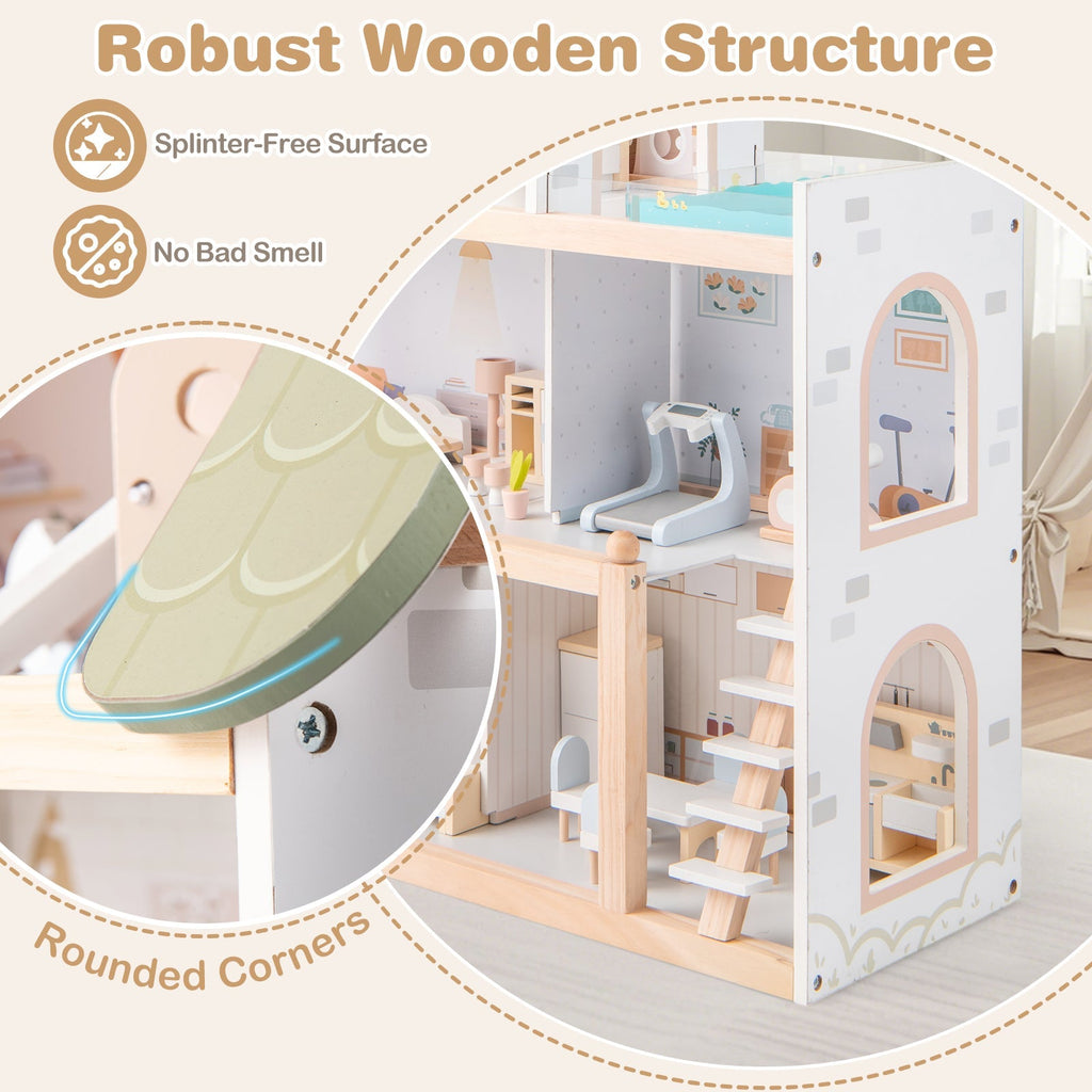 Garden Cottage Dollhouse — 33 Accessories