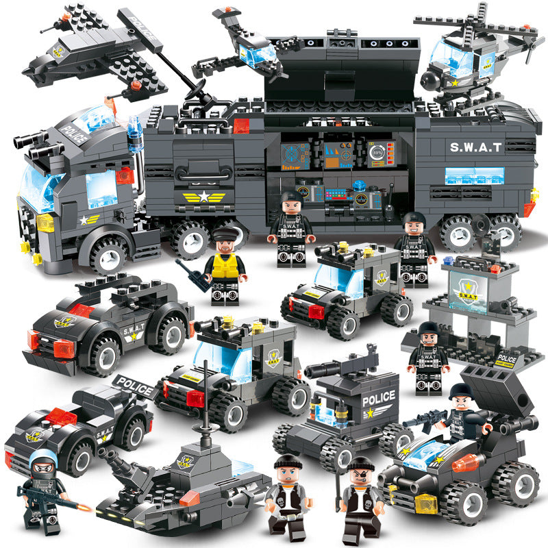 The military aircraft carrier building blocks and its details up close